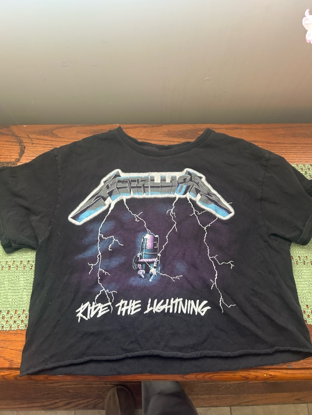 Metallica Ride The Lightning Graphic Tee - Black